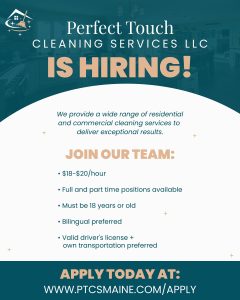 Read more about the article Perfect Touch Cleaning Services is HIRING!